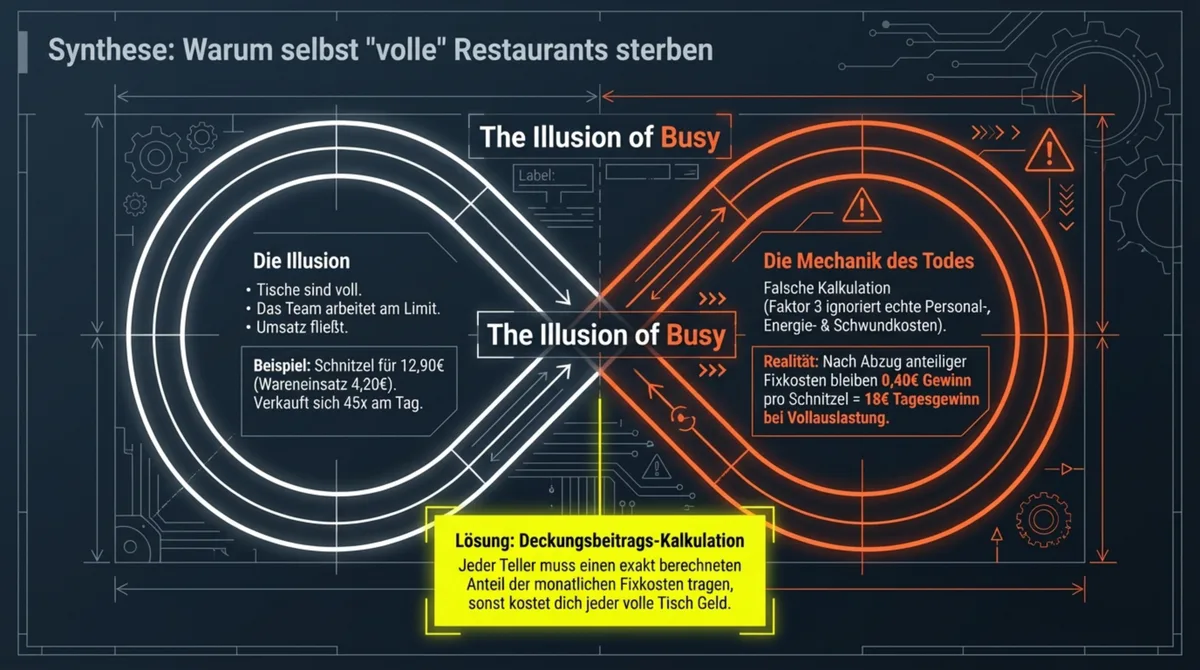 Warum gut besuchte Restaurants scheitern: Die Illusion of Busy – Restaurant eröffnen und trotzdem Insolvenz