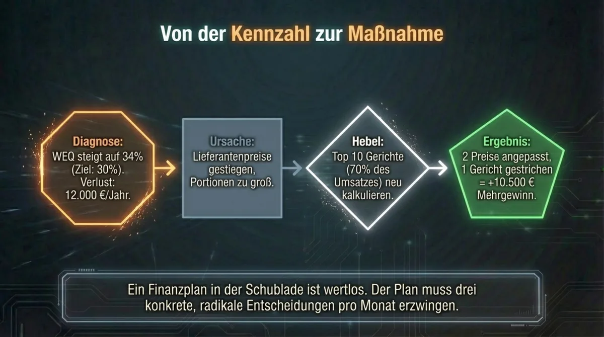 Von der Kennzahl zur Maßnahme im Restaurant: Diagnose, Ursache, Hebel, Ergebnis