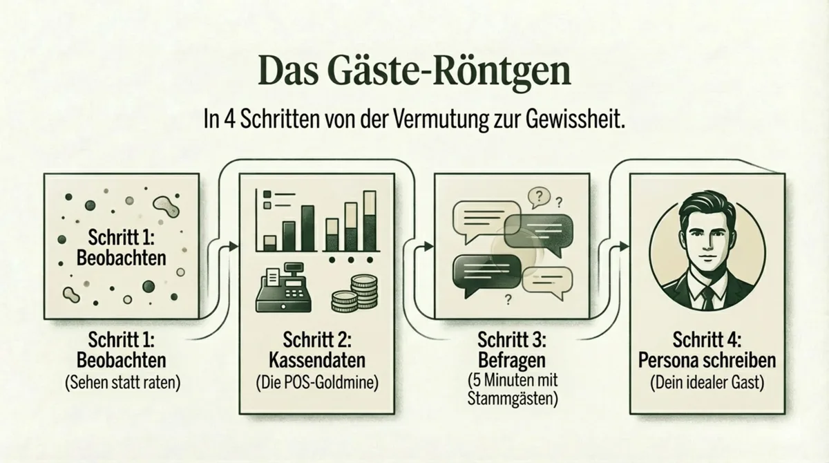 Das Gäste-Röntgen: 4-Schritte-Methode zur Zielgruppendefinition im Restaurant