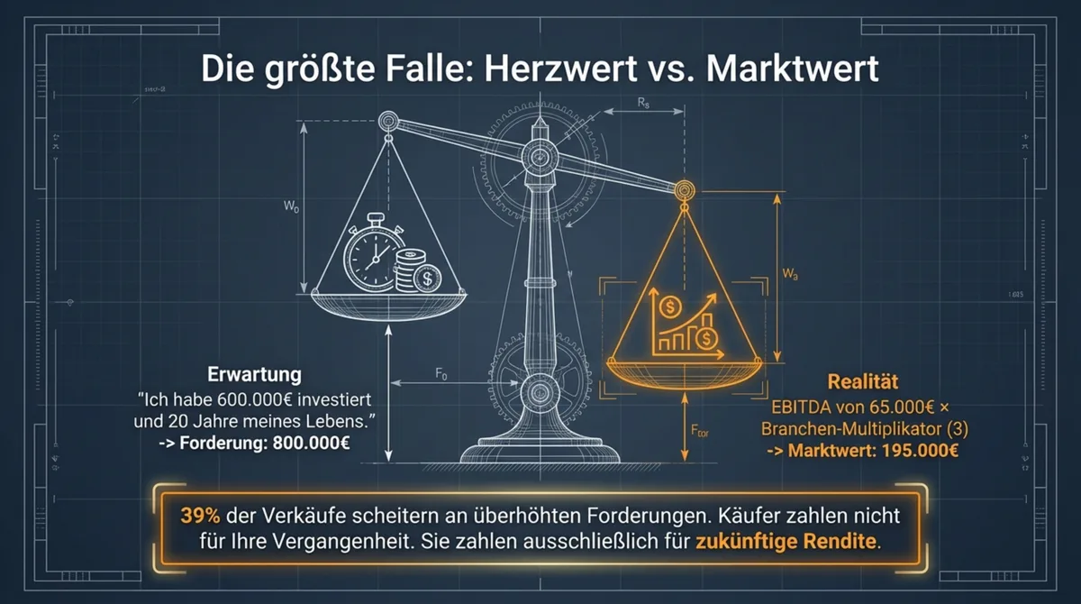 Herzwert vs. Marktwert beim Restaurantverkauf: EBITDA-Multiplikator als Grundlage