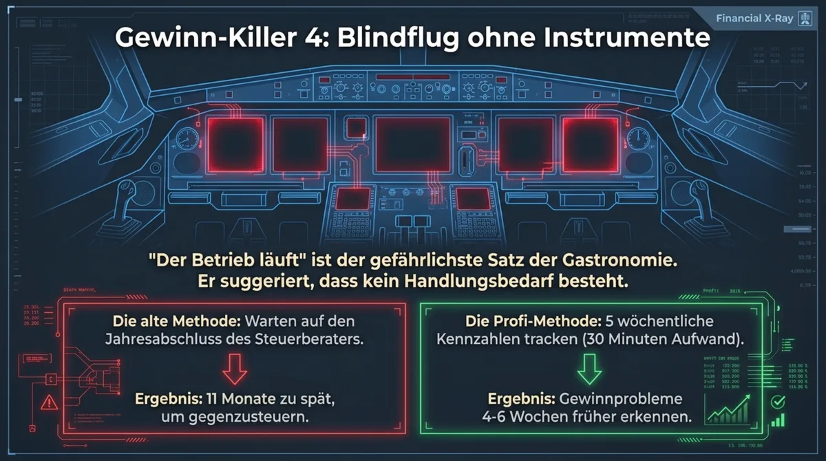 Gewinn-Killer 4: Restaurant ohne Steuerungssystem – Blindflug statt Kennzahlen