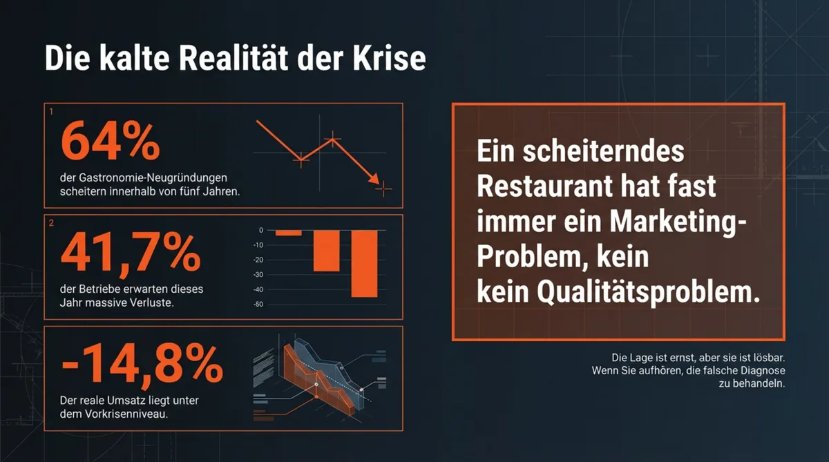 64% der Gastronomie-Neugründungen scheitern – die harten Zahlen zur Gastrokrise 2026