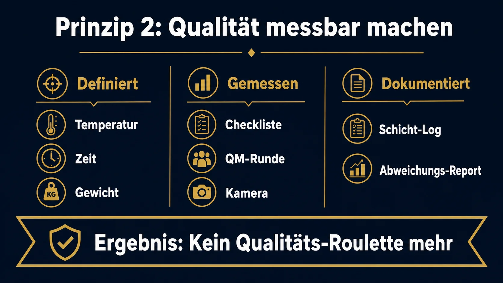 Qualität messbar machen Restaurant Standard McDonald's Prinzip