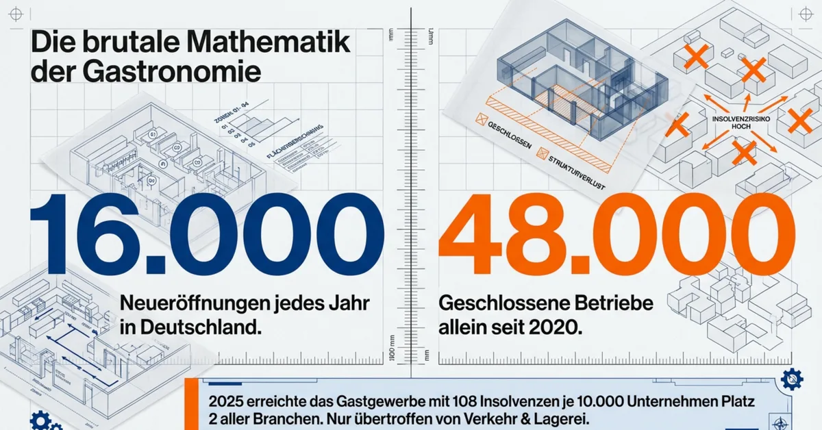 Statistik zur Gastronomie: 16.000 Neueröffnungen und 48.000 Schließungen seit 2020 in Deutschland