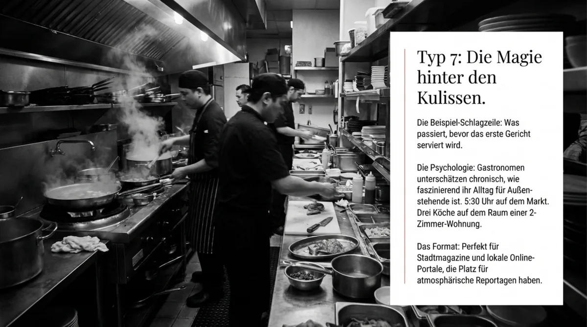 Typ 7 Restaurant-Pressearbeit: Was passiert bevor das erste Gericht serviert wird – Einblick in die Restaurantküche