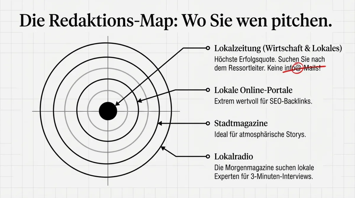 Lokale Medien-Map für Restaurantbesitzer: Lokalzeitung, Online-Portale, Stadtmagazine und Radio – wo pitchen für maximale Sichtbarkeit