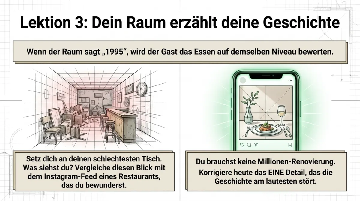 Lektion: Dein Restaurantraum erzählt deine Geschichte – veraltetes Interieur vs. Instagram-taugliches Design
