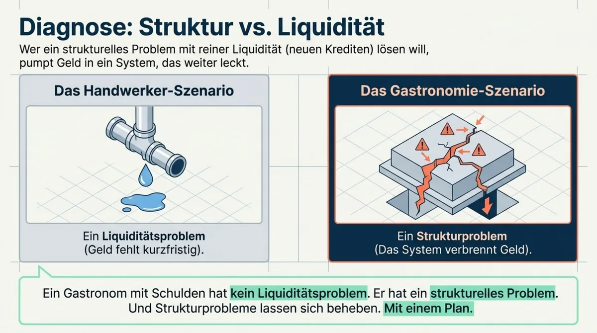 Restaurant Schulden abbauen: Strukturproblem statt Liquiditätsproblem – warum Gastronomie-Schulden anders funktionieren