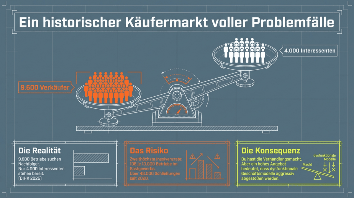 Restaurant übernehmen Käufermarkt – 9.600 Verkäufer stehen nur 4.000 Interessenten gegenüber