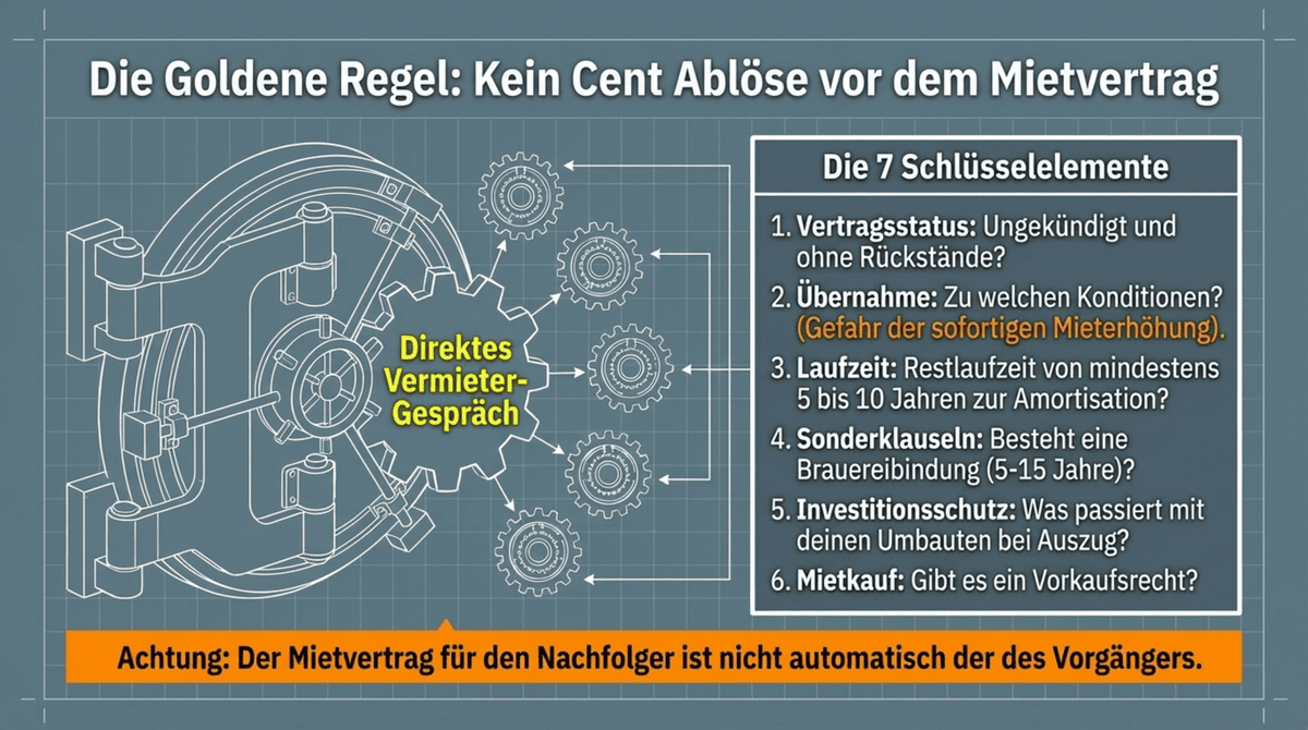 Mietvertrag bei Restaurant-Übernahme – kein Cent Ablöse vor dem Mietvertrag zahlen