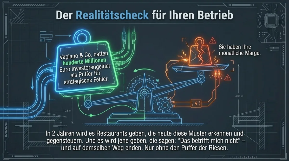 Der Realitätscheck: Vapiano hatte Investoren-Millionen als Puffer für strategische Fehler – dein Restaurant hat nur die Marge