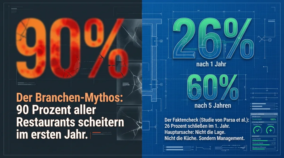 Der 90-Prozent-Mythos: Nur 26% scheitern im ersten Jahr – 60% nach 5 Jahren