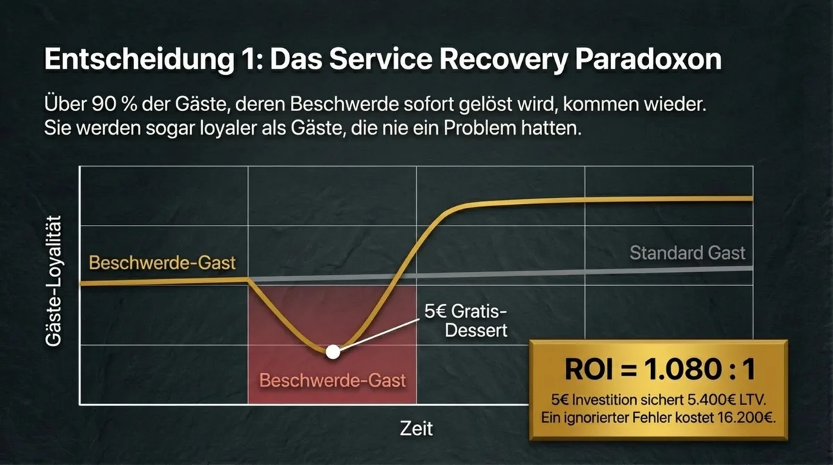 Service Recovery Paradoxon: ROI 1.080:1 beim Beschwerdemanagement im Restaurant
