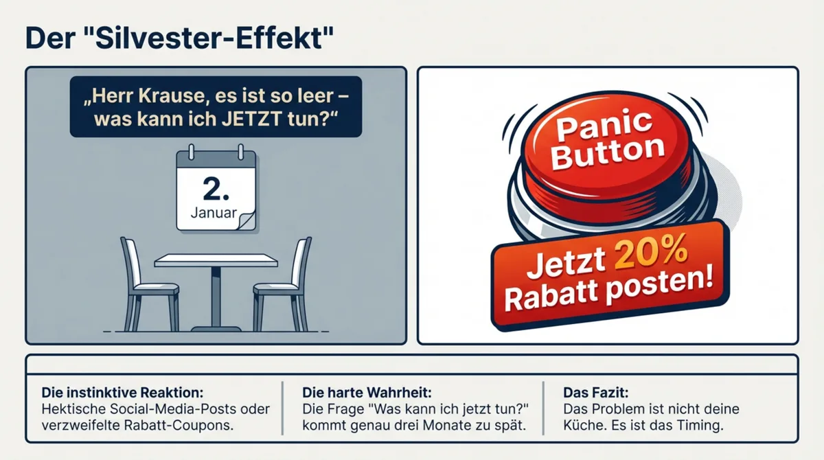 Der Silvester-Effekt im Restaurant: Am 2. Januar ist es zu spät für Marketing-Aktionen
