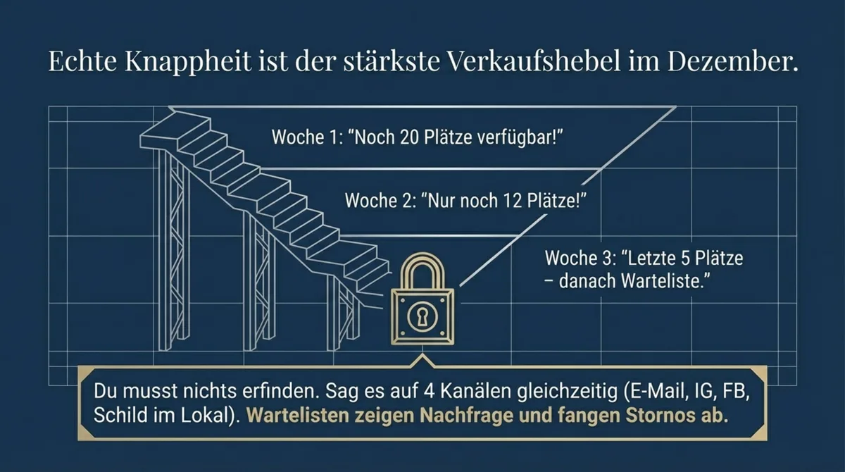 Echte Knappheit Silvester Restaurant Dezember Warteliste Scarcity Marketing
