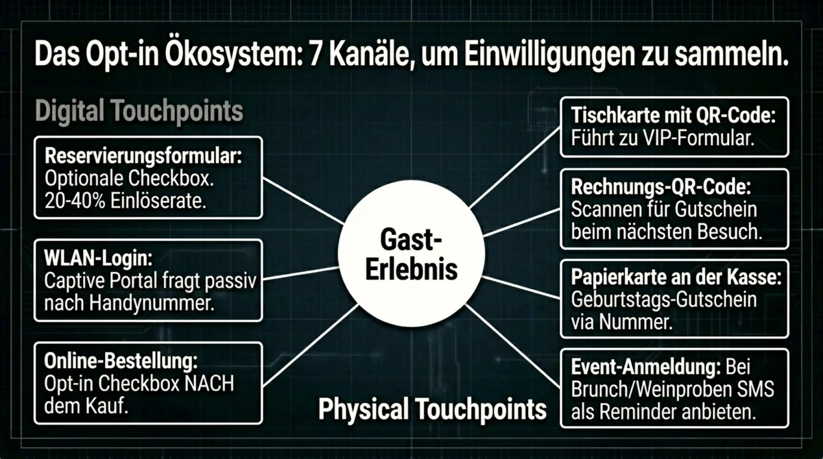 SMS Opt-in im Restaurant: Die sieben Kanäle entlang der Gäste-Journey