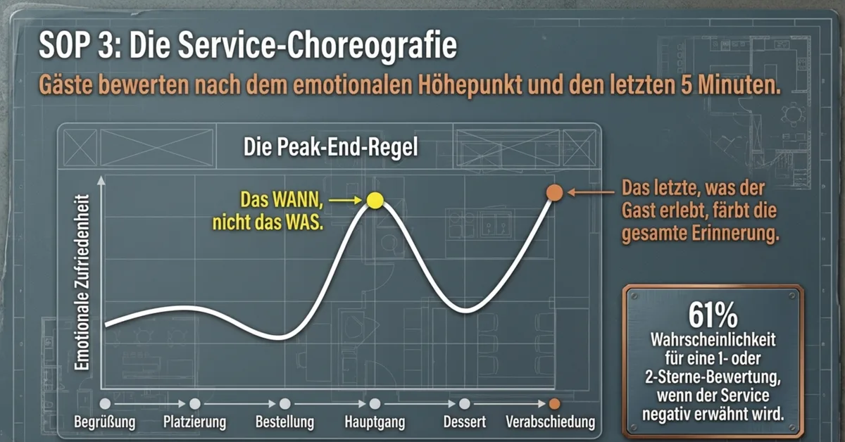 SOP 3 Service-Choreografie: Die Peak-End-Regel und ihre direkte Wirkung auf Google-Bewertungen