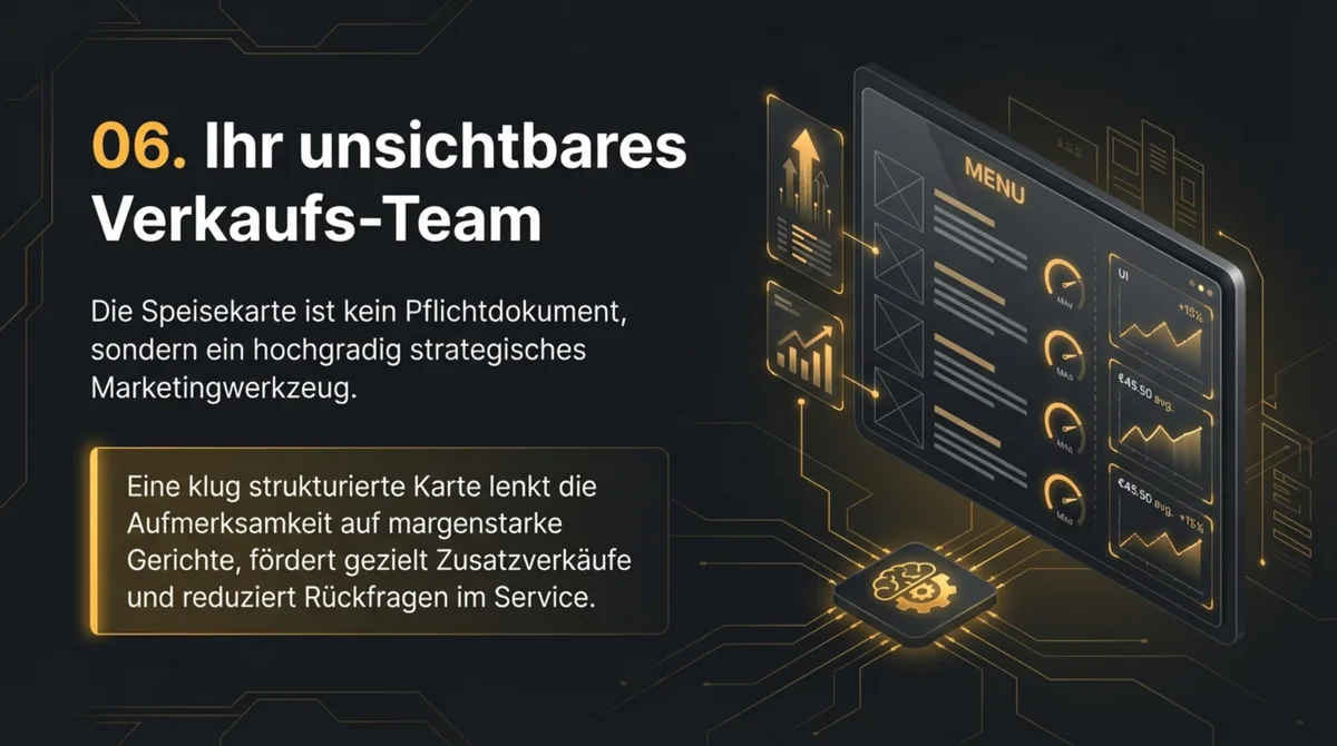 Die Speisekarte als unsichtbares Verkaufs-Team: Strategische Menügestaltung steigert den Durchschnittsbon im Restaurant