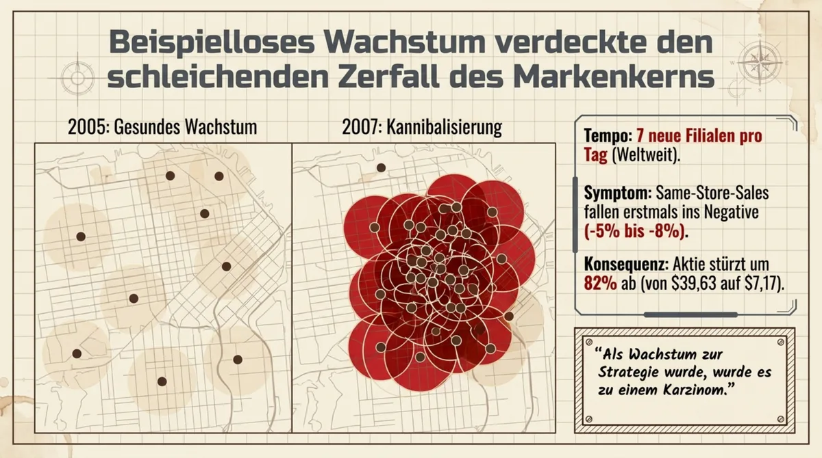 Starbucks Wachstum verdeckt Markenzerfall – Filialen stiegen auf 16.000 während Markenqualität verfiel