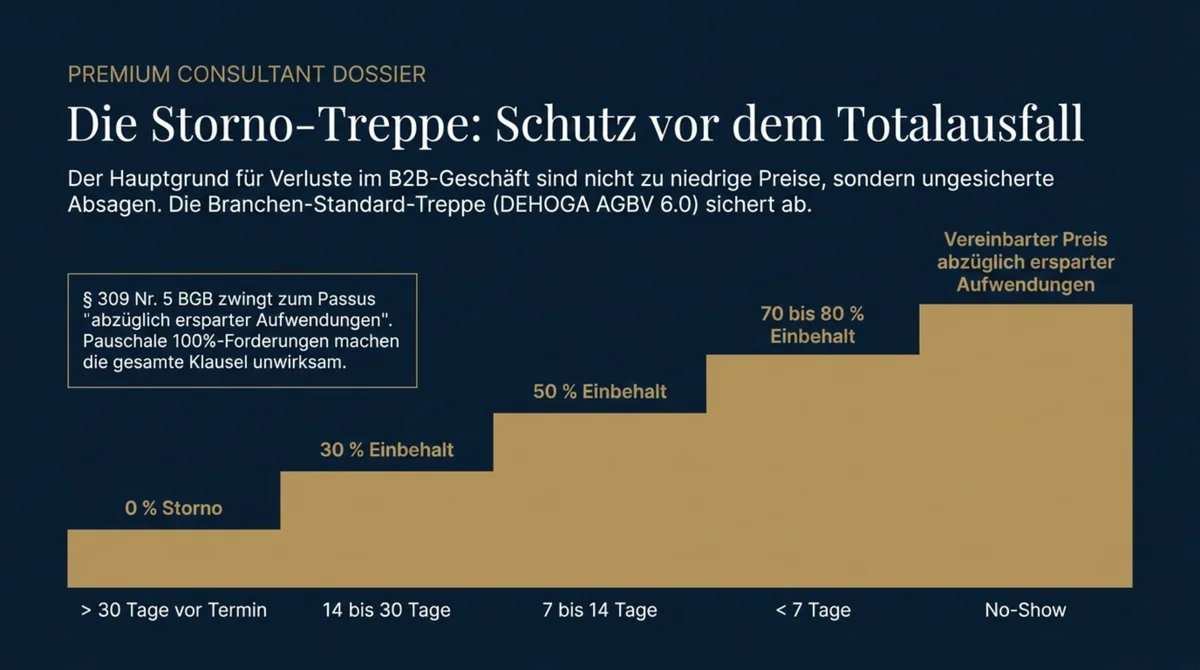 Storno-Treppe nach DEHOGA AGBV 6.0 – gestaffelte Absicherung für Veranstaltungen im Restaurant