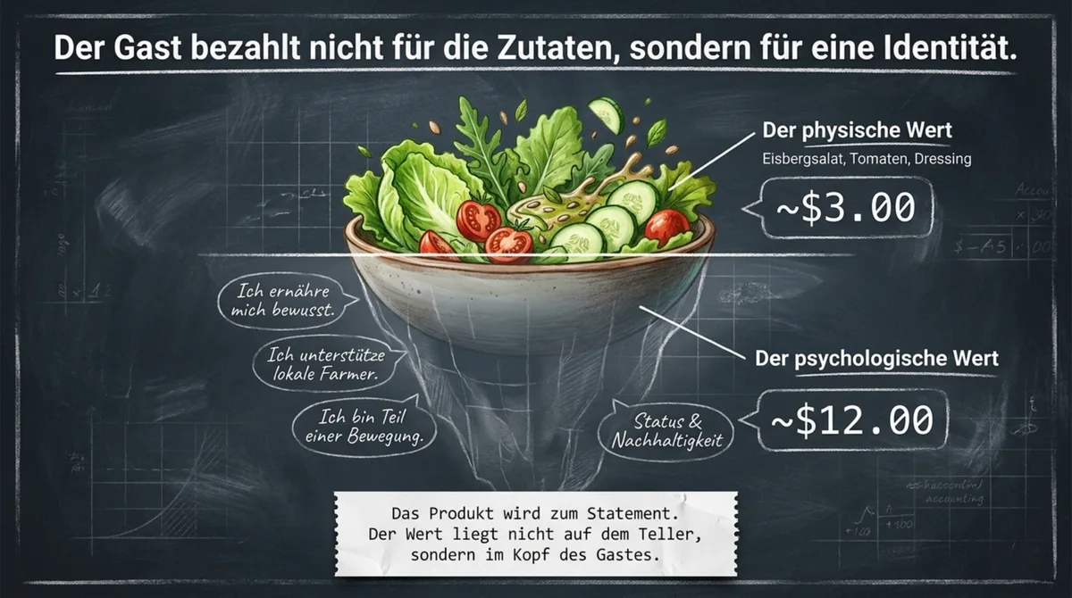 Sweetgreen Salatschüssel – physischer Wert 3 Dollar, psychologischer Wert 12 Dollar: Der Gast zahlt für Identität, nicht für Zutaten