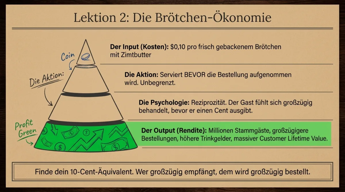 Texas Roadhouse Brötchen-Ökonomie – 10 Cent Input, Millionen Stammgäste als Output, Reziprozität