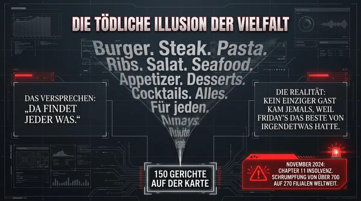TGI Friday's 150 Gerichte auf der Karte – die tödliche Illusion der Vielfalt