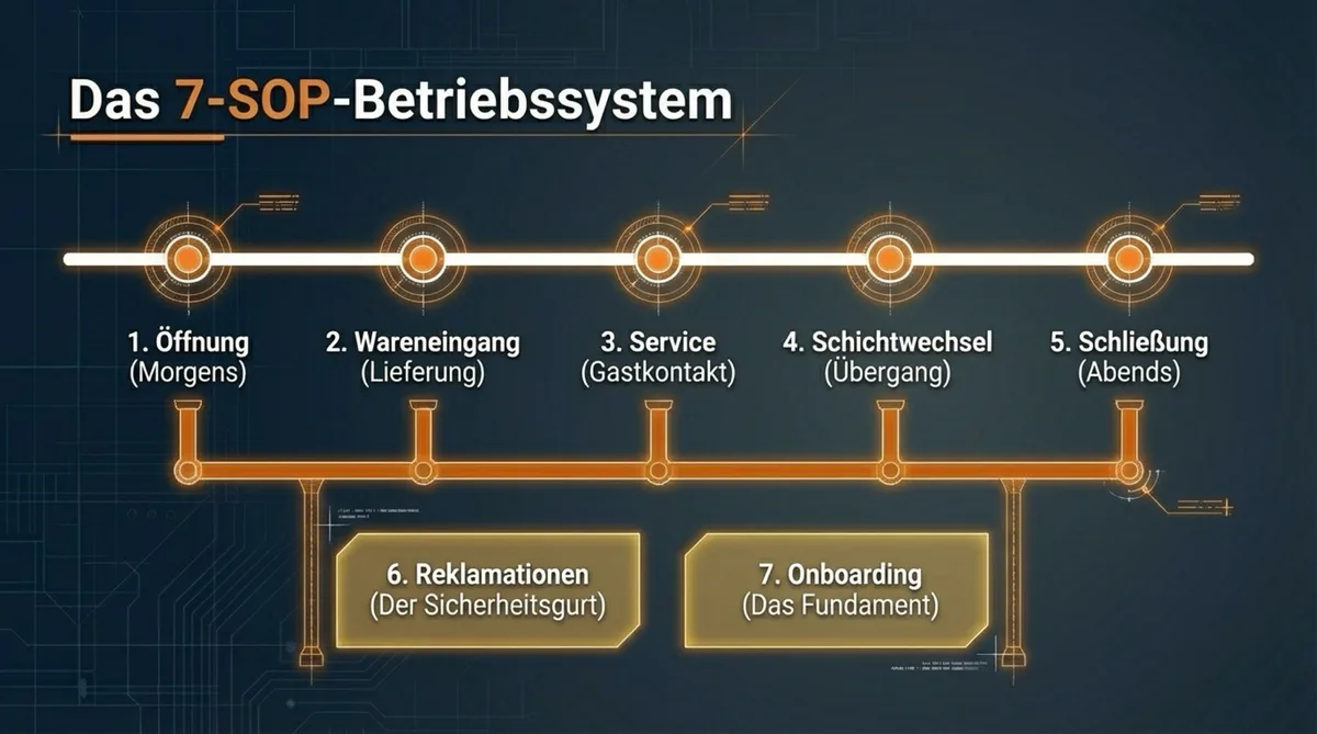 Das 7-SOP-Betriebssystem: Öffnung, Wareneingang, Service, Schichtwechsel, Schließung, Reklamationen, Onboarding