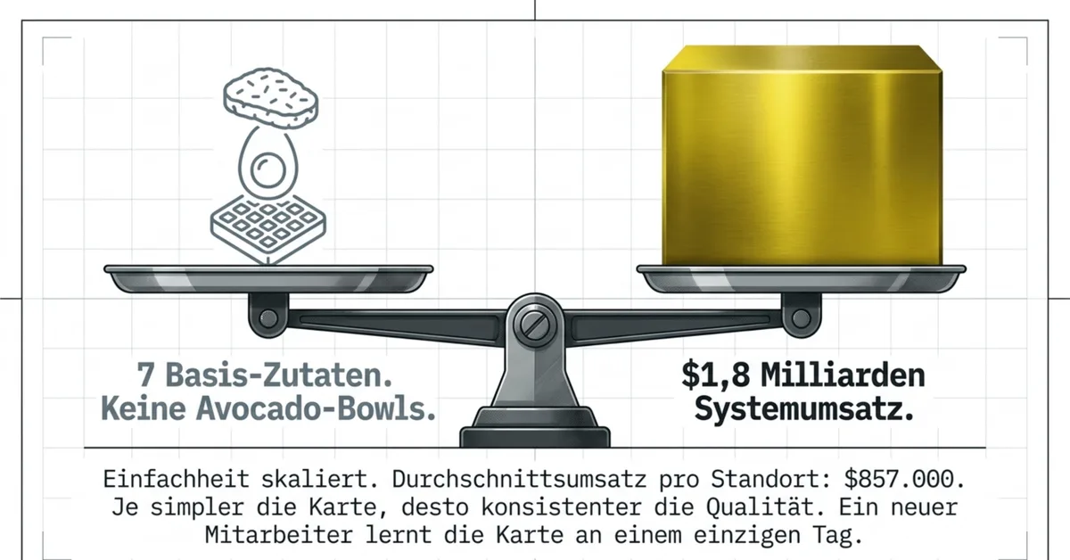 7 Basis-Zutaten, kein 47-seitiges Menü: Waffle House macht 1,8 Milliarden Dollar Umsatz durch Einfachheit