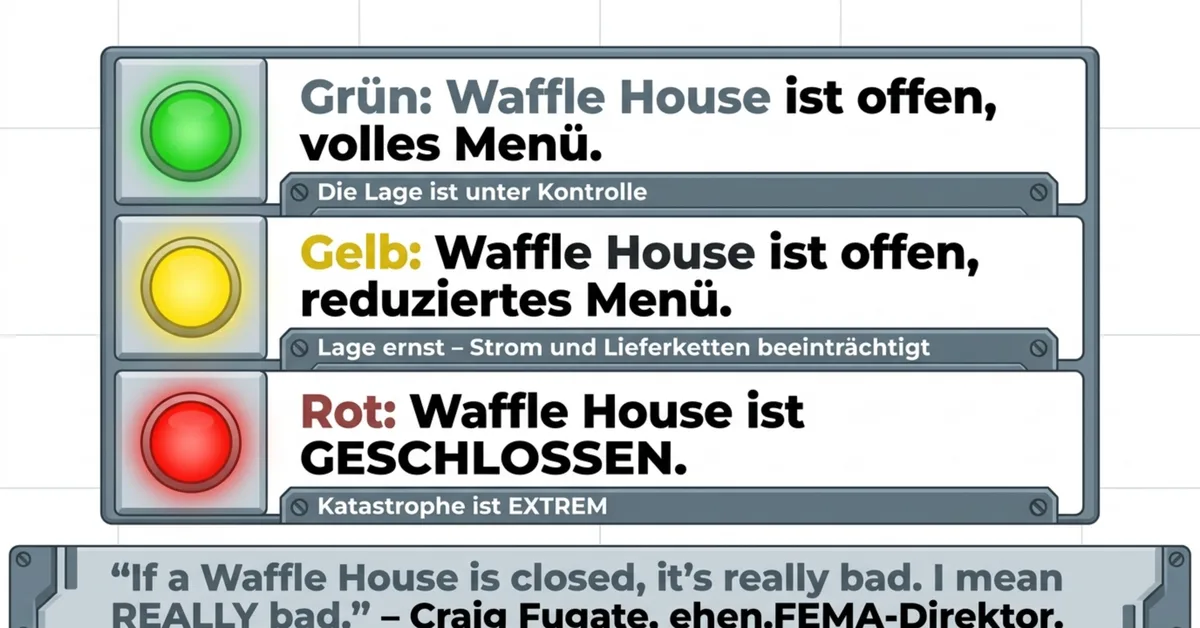 Waffle House Index: Grün, Gelb, Rot – das Krisenbarometer der US-Katastrophenschutzbehörde FEMA