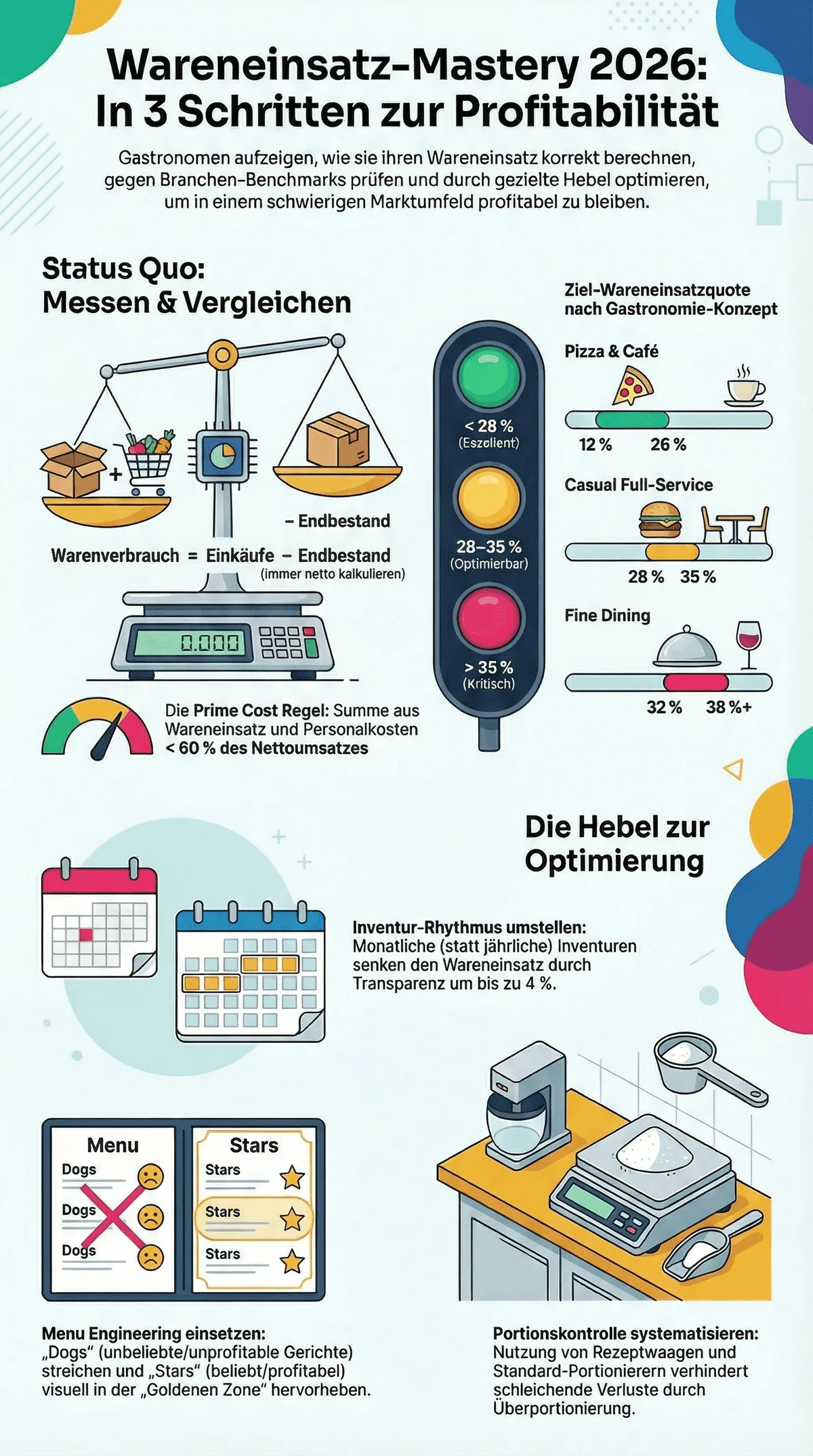 Wareneinsatz-Mastery 2026: In 3 Schritten zur Profitabilität – Messen, Benchmarks vergleichen und Hebel aktivieren