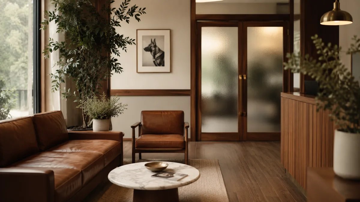 Premium-Wartezimmer als Wellness-Abo-Symbol