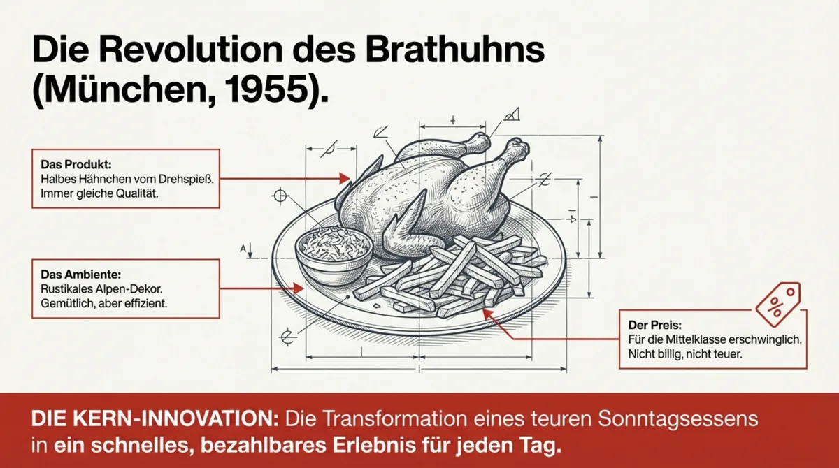Wienerwald Revolution des Brathuhns München 1955 – das erste standardisierte Ketten-Restaurant Deutschlands
