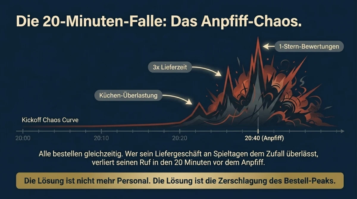 Das Anpfiff-Chaos: 20-Minuten-Falle bei WM-Lieferbestellungen – Küchen-Überlastung und 1-Stern-Bewertungen