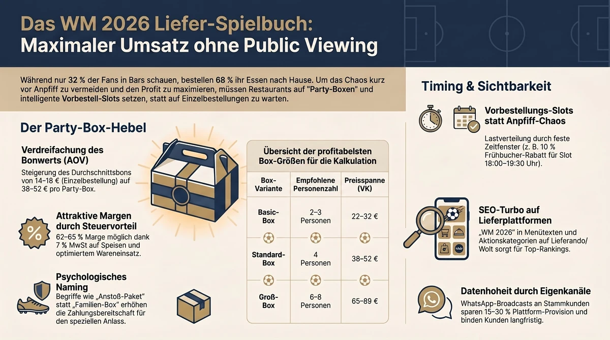 WM 2026 Liefer-Spielbuch: Party-Box-Hebel, Timing und Plattform-Sichtbarkeit im Überblick