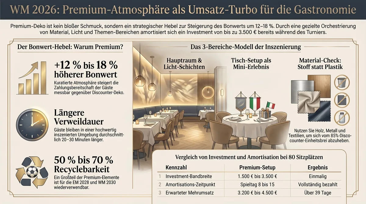 WM 2026 Premium-Atmosphäre als Umsatz-Turbo: Investment, ROI-Rechnung und Amortisation für Gastronomie-Betriebe