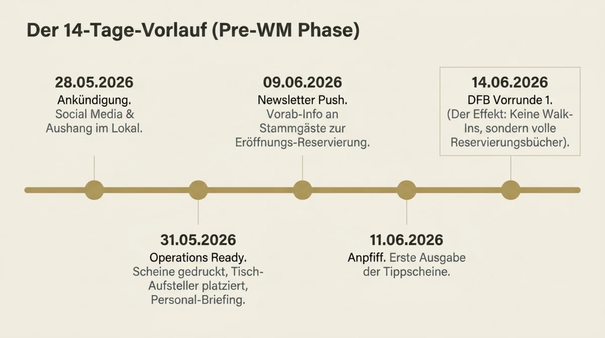 14-Tage-Vorlauf-Zeitplan für das WM-Tippspiel 2026: Von der Ankündigung am 28. Mai bis zur DFB-Vorrunde 1