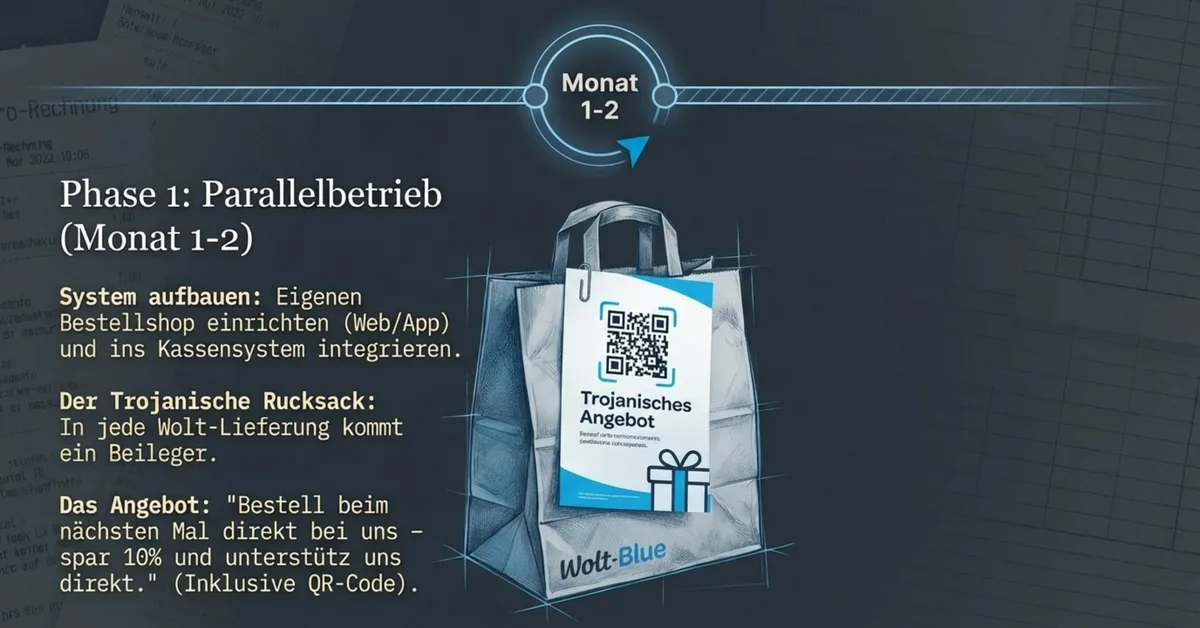 Wolt Exit-Strategie Phase 1: Parallelbetrieb mit eigenem Bestellsystem starten